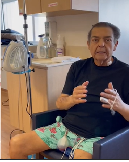 ​Faustão grava vídeo pela primeira após transplante e emocionado agradece família do doador