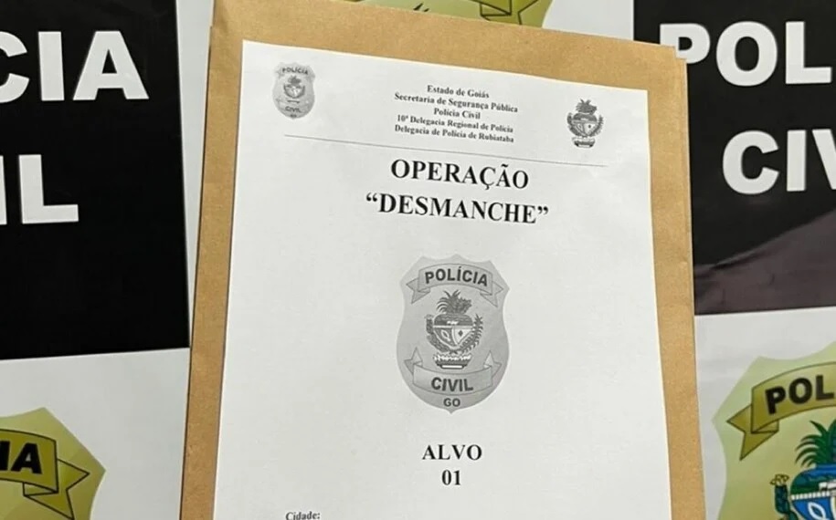 ​Polícia faz operação contra grupo suspeito de furto de veículos e tráfico em Rubiataba